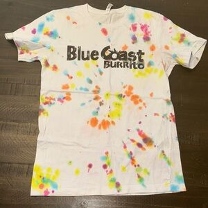 Blue Coast Burrito Restaurant Tie-Dye T-Shirt Unisex Canvas Brand Medium